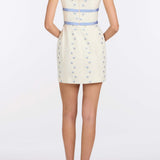 Hattie Ivory Stripe Taffeta Mini Dress