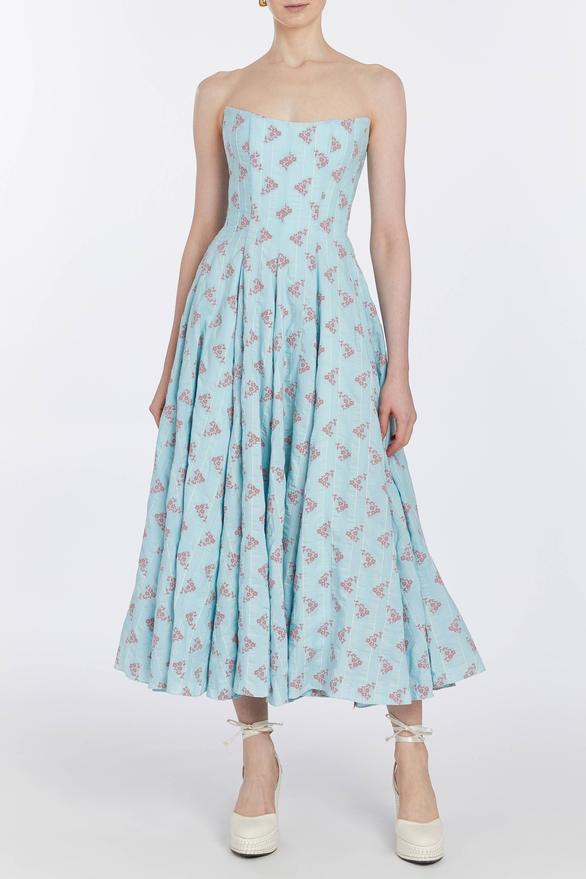 Rousseau Floral Cotton Midi Dress