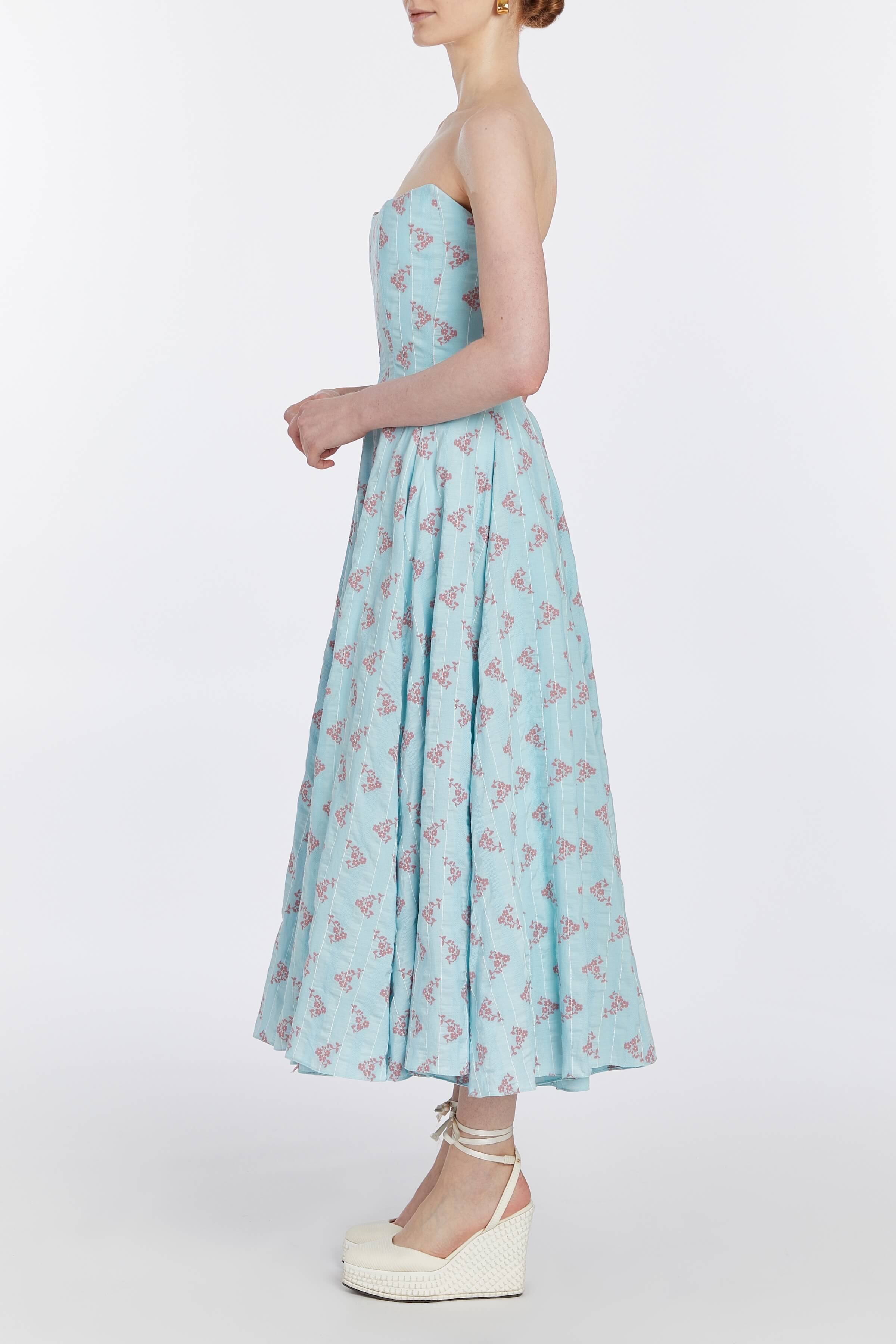 Rousseau Floral Cotton Midi Dress