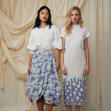 Sheridan Prairie Blue Ikat Bubble Skirt