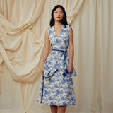 Florette Prairie Blue Ikat Dress