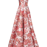 Laila Pink Metallic Floral Gown