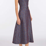 Frances Teal Tapestry Midi Skirt