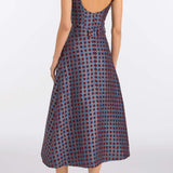 Frances Teal Tapestry Midi Skirt