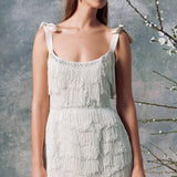 Diana White Fringe Mini Dress