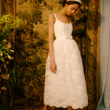 Apple White Lace Dress with Bow
