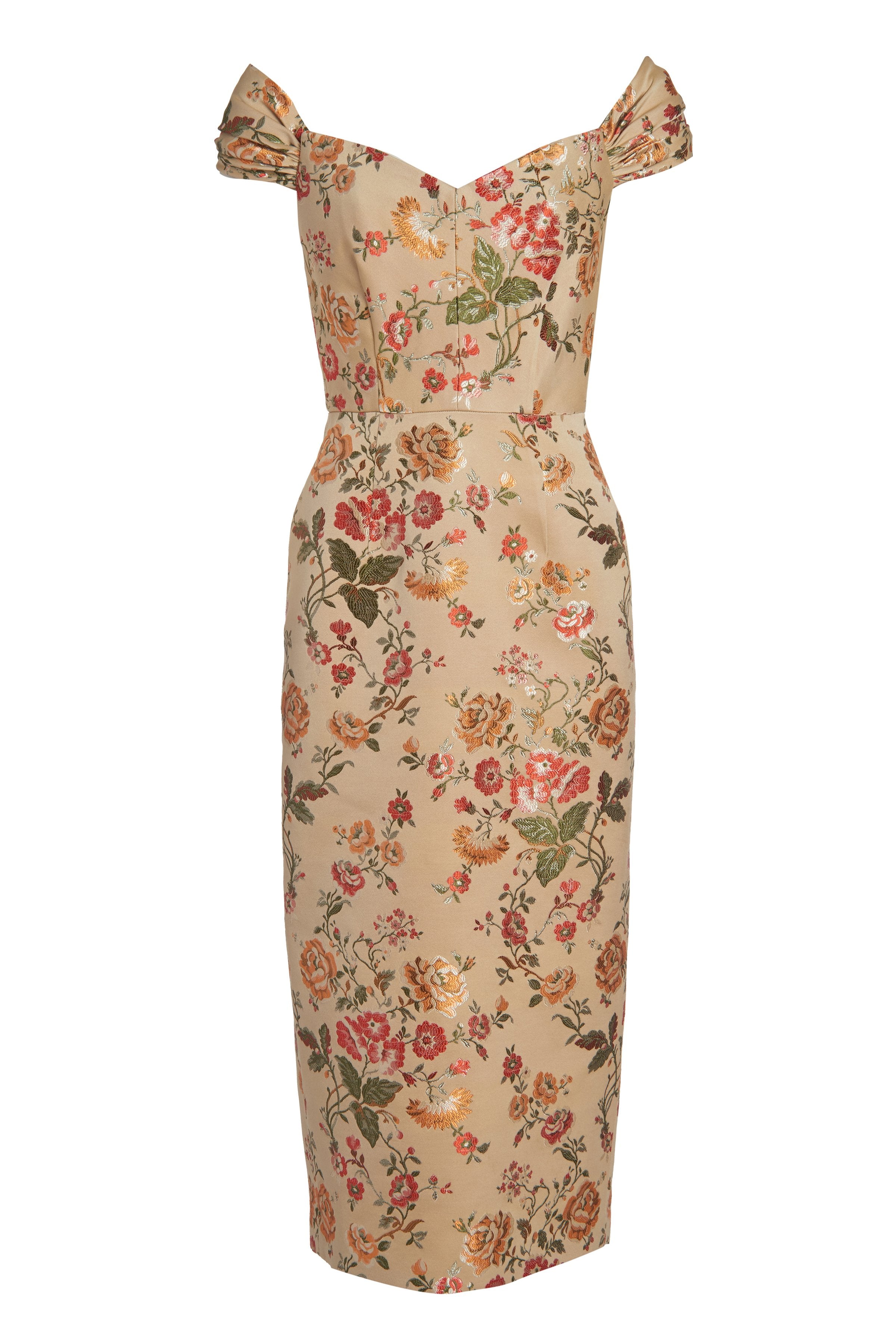 Vintage Floral Draped Corset Dress - XS / Floral