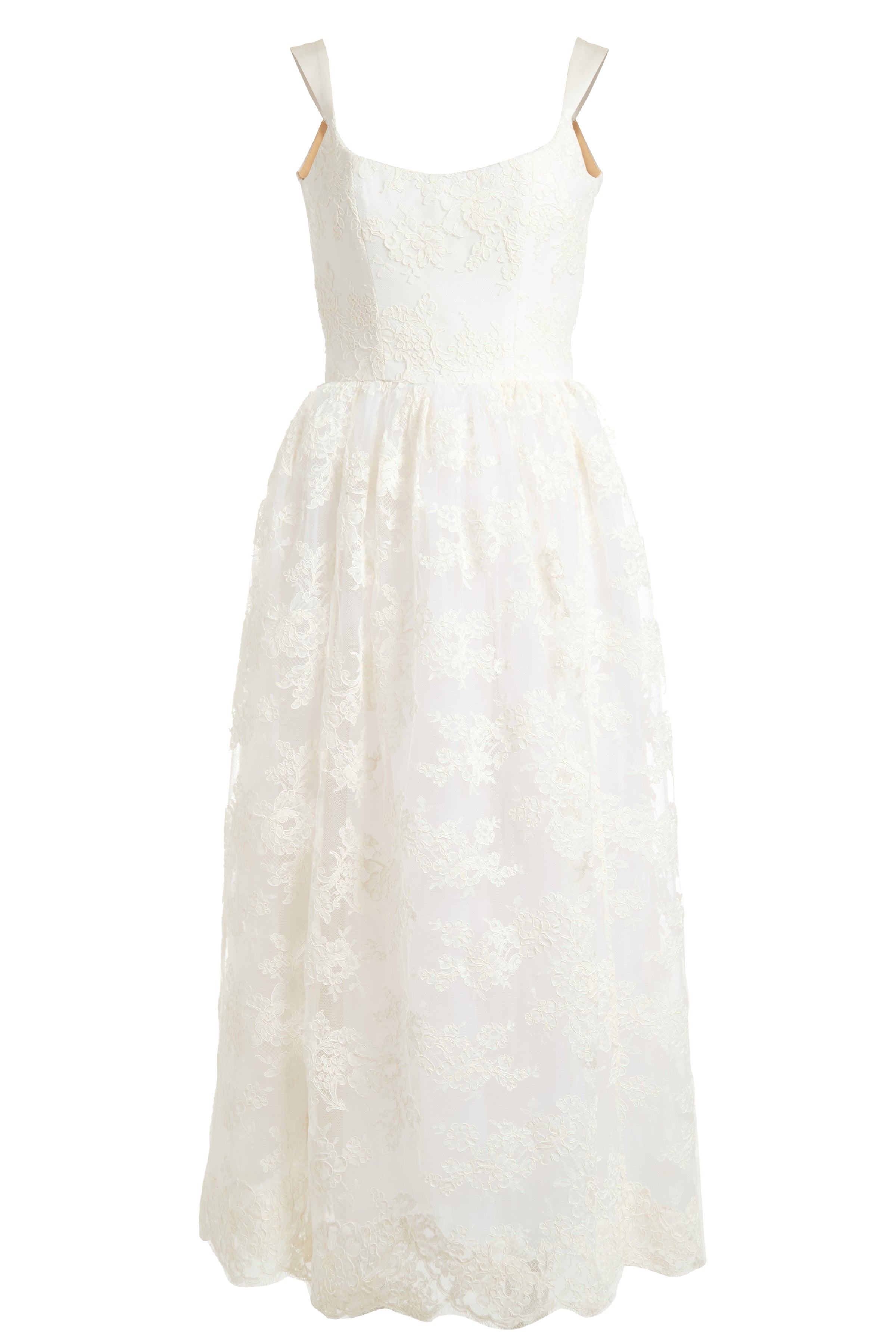 Apple White Lace Dress with Bow