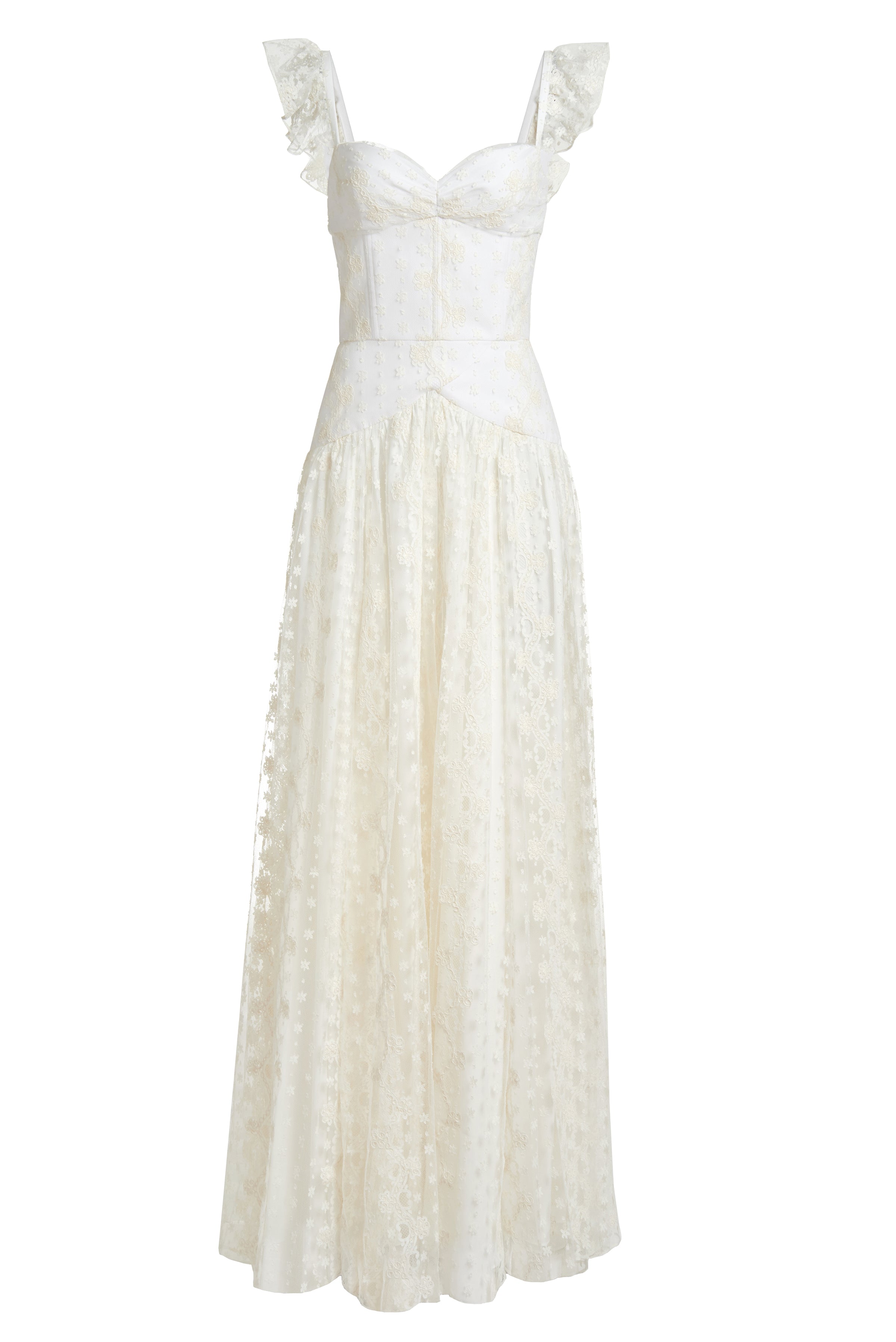 Arabelle White Lace Gown