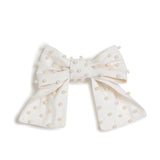 Mitsy Ivory Silk Faille with Swarovski Pearl Embellishment