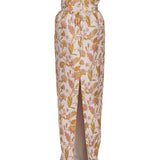 Evora Pink and Gold Floral Brocade Gown