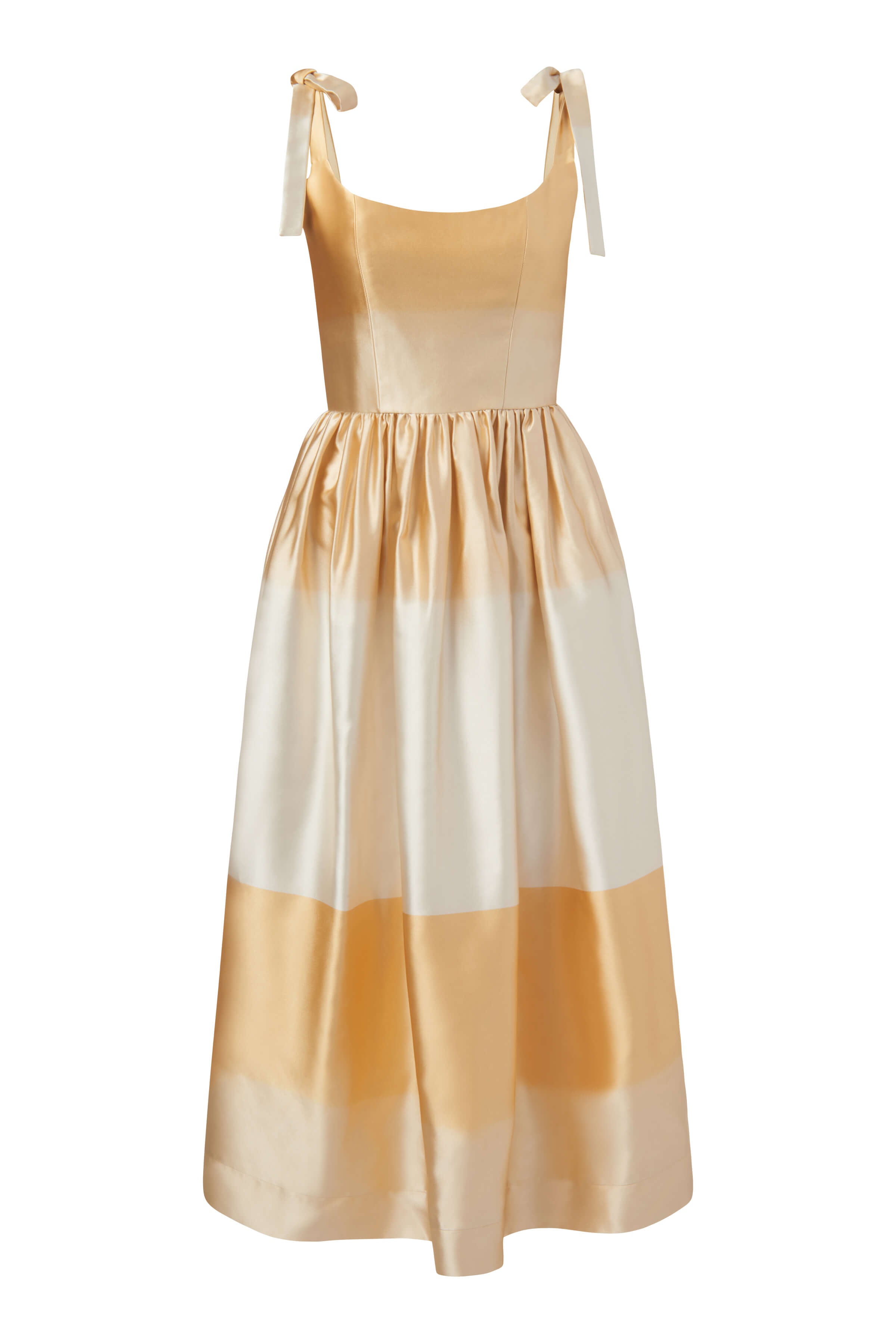 Apple Golden Ombré Dress With Tie Straps