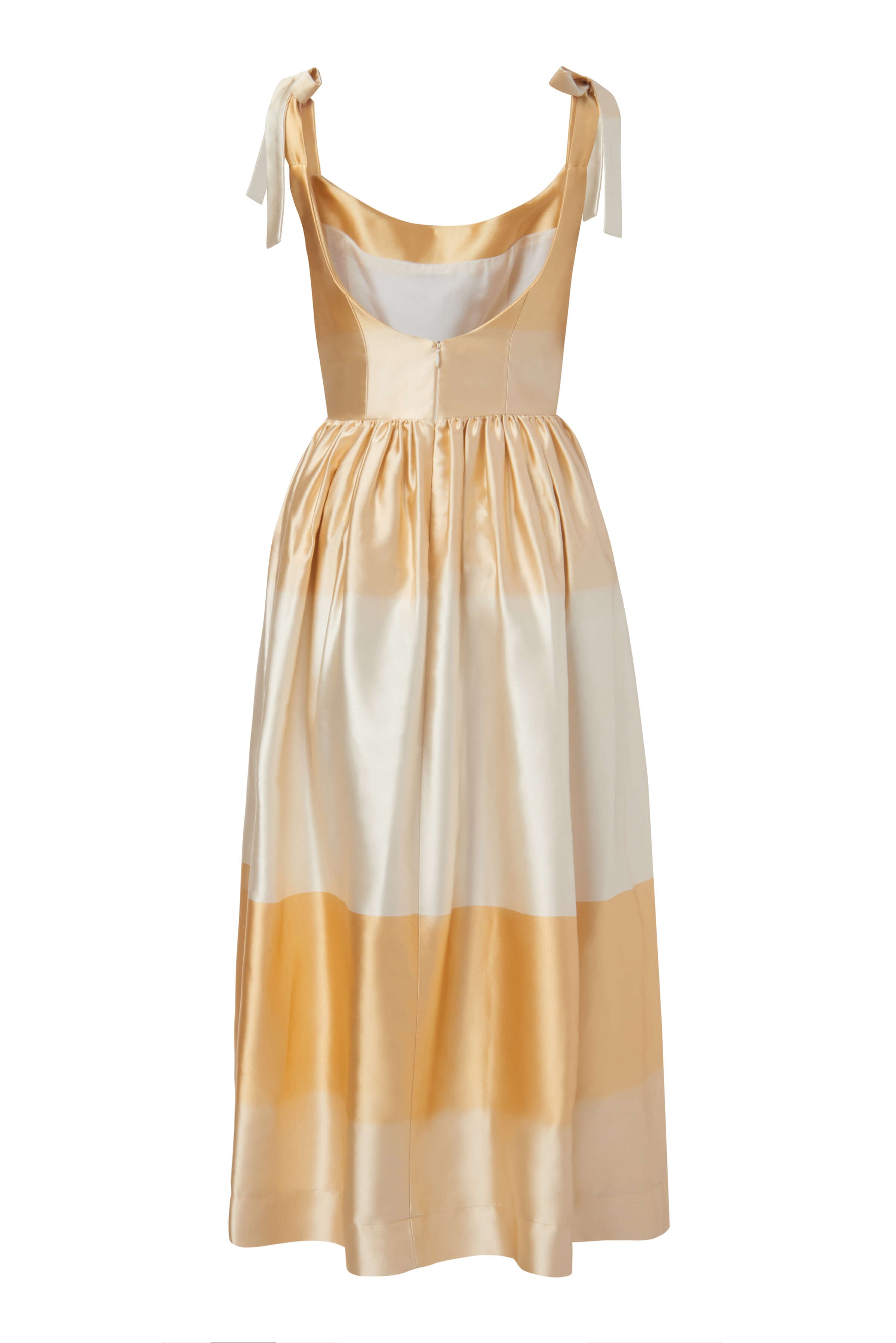 Apple Golden Ombré Dress With Tie Straps
