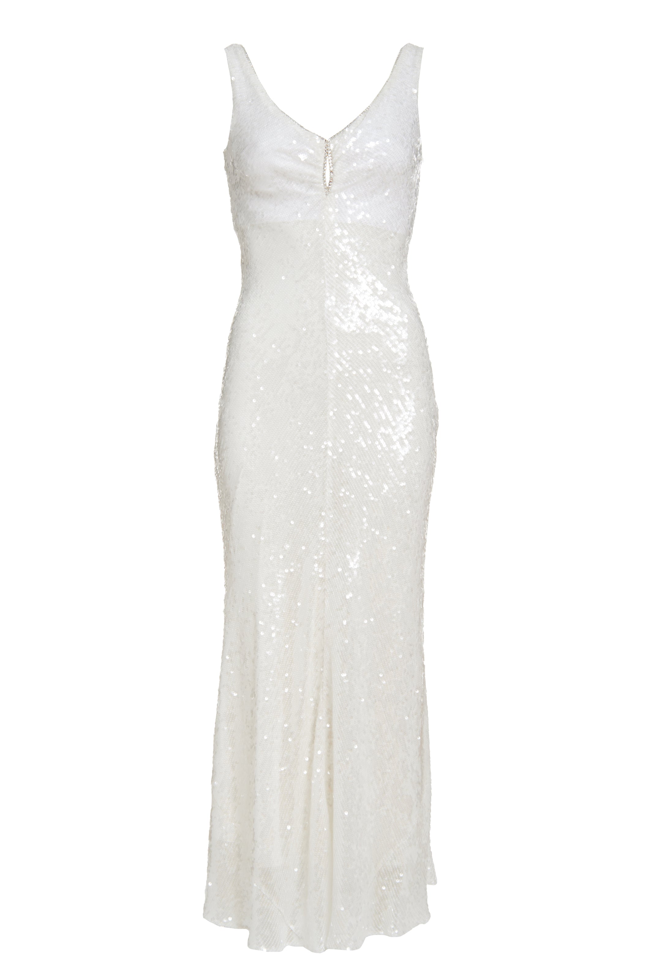 Coquette White Sequin Dress