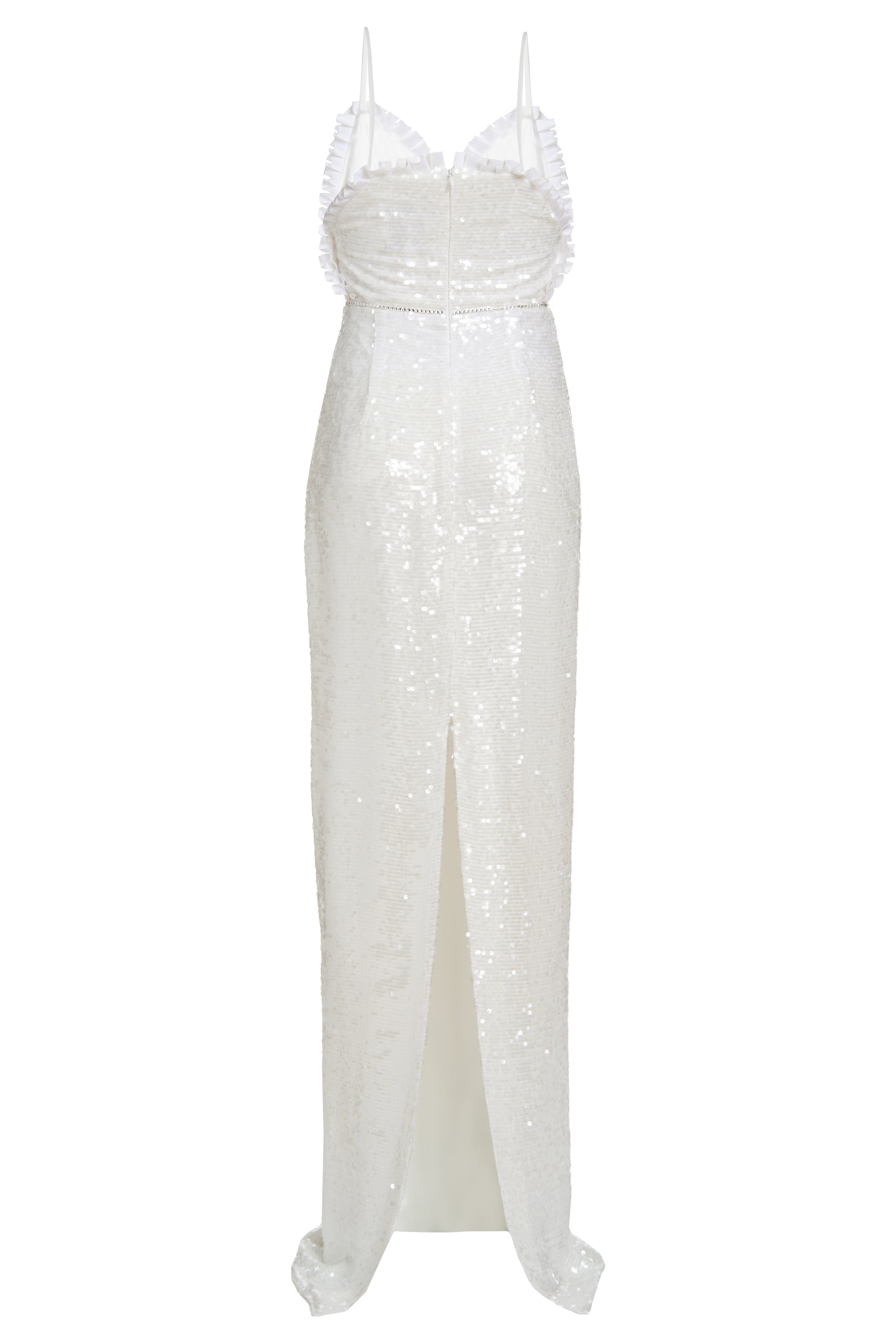 Isabel White Sequin Gown