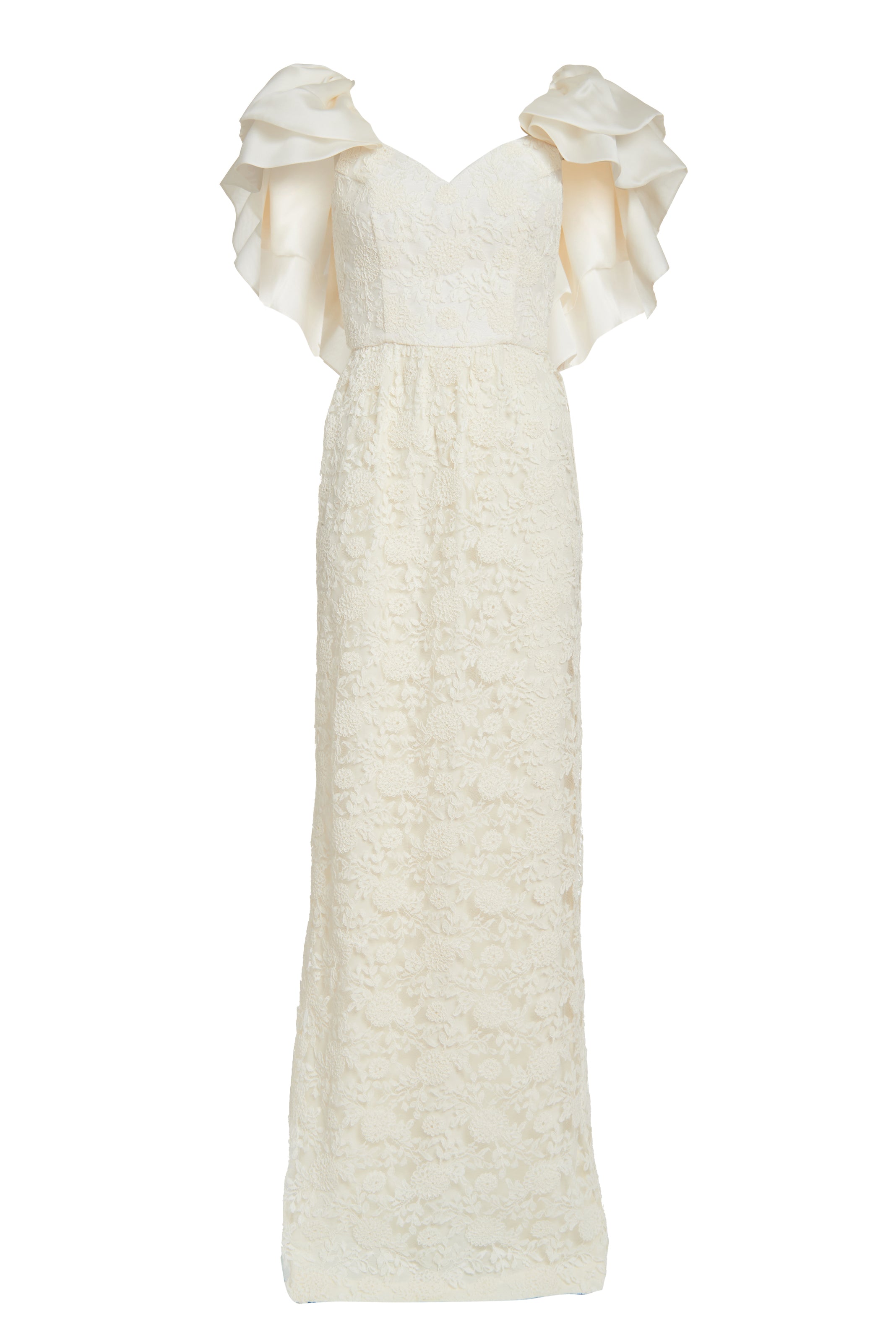 Roxie White Lace Gown