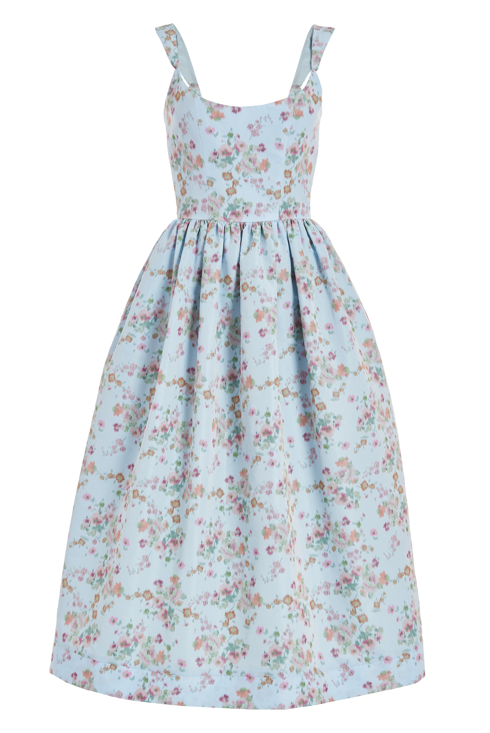 Apple Ikat Floral Corset Dress