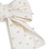 Mitsy Ivory Silk Faille with Swarovski Pearl Embellishment