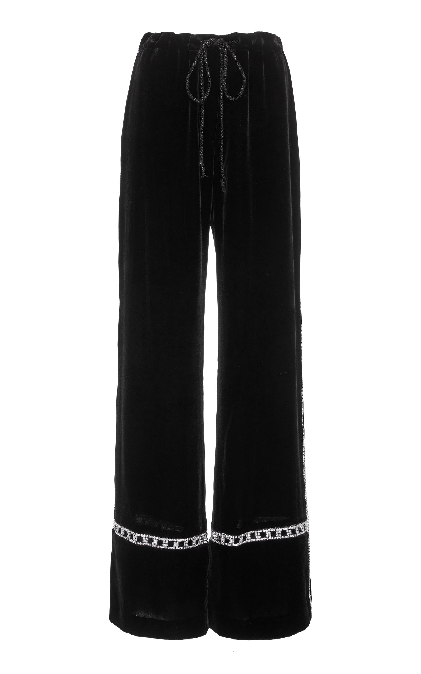 FINAL SALE: Disqo Embellished Black Velvet Pant