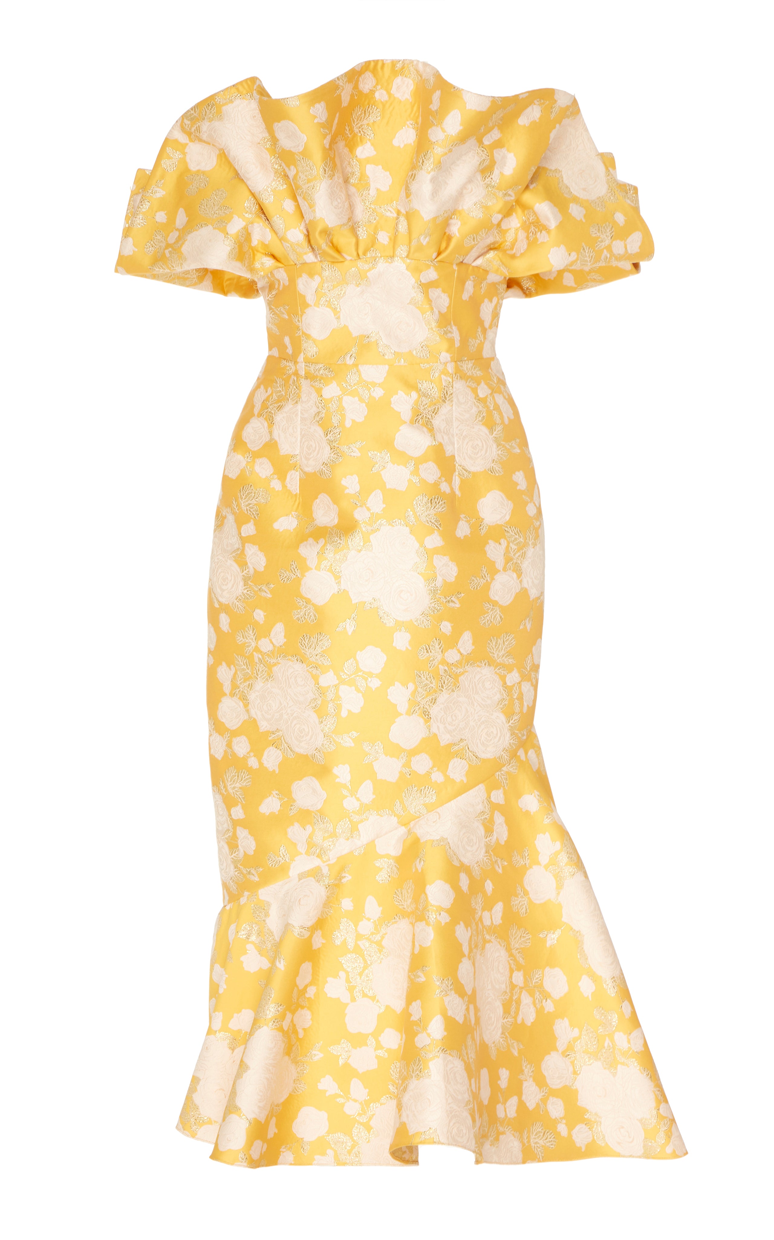 Buy O Madam Women Yellow Floral Print Maxi Dress at Amazon.in