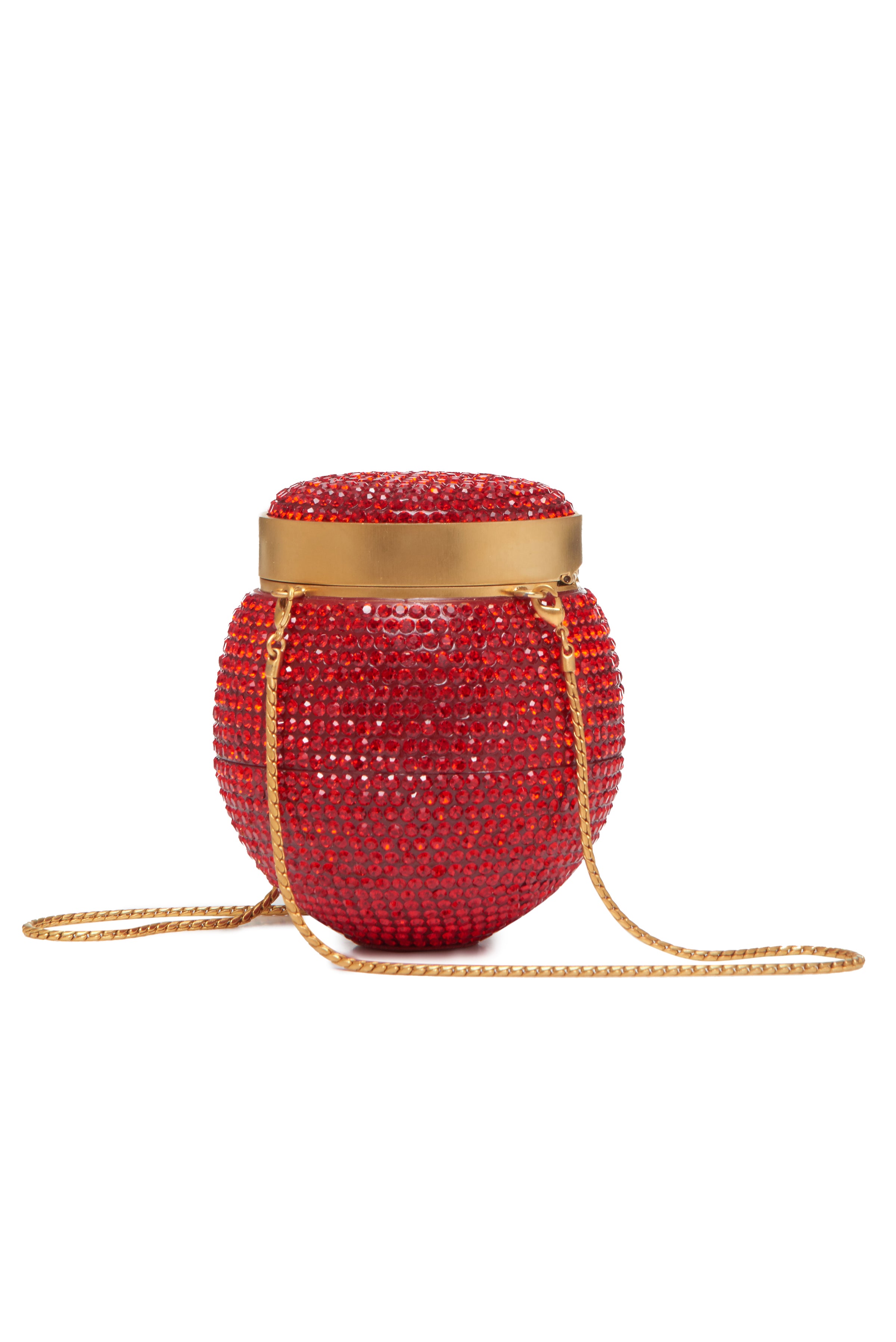 May Red and Gold Round Clutch