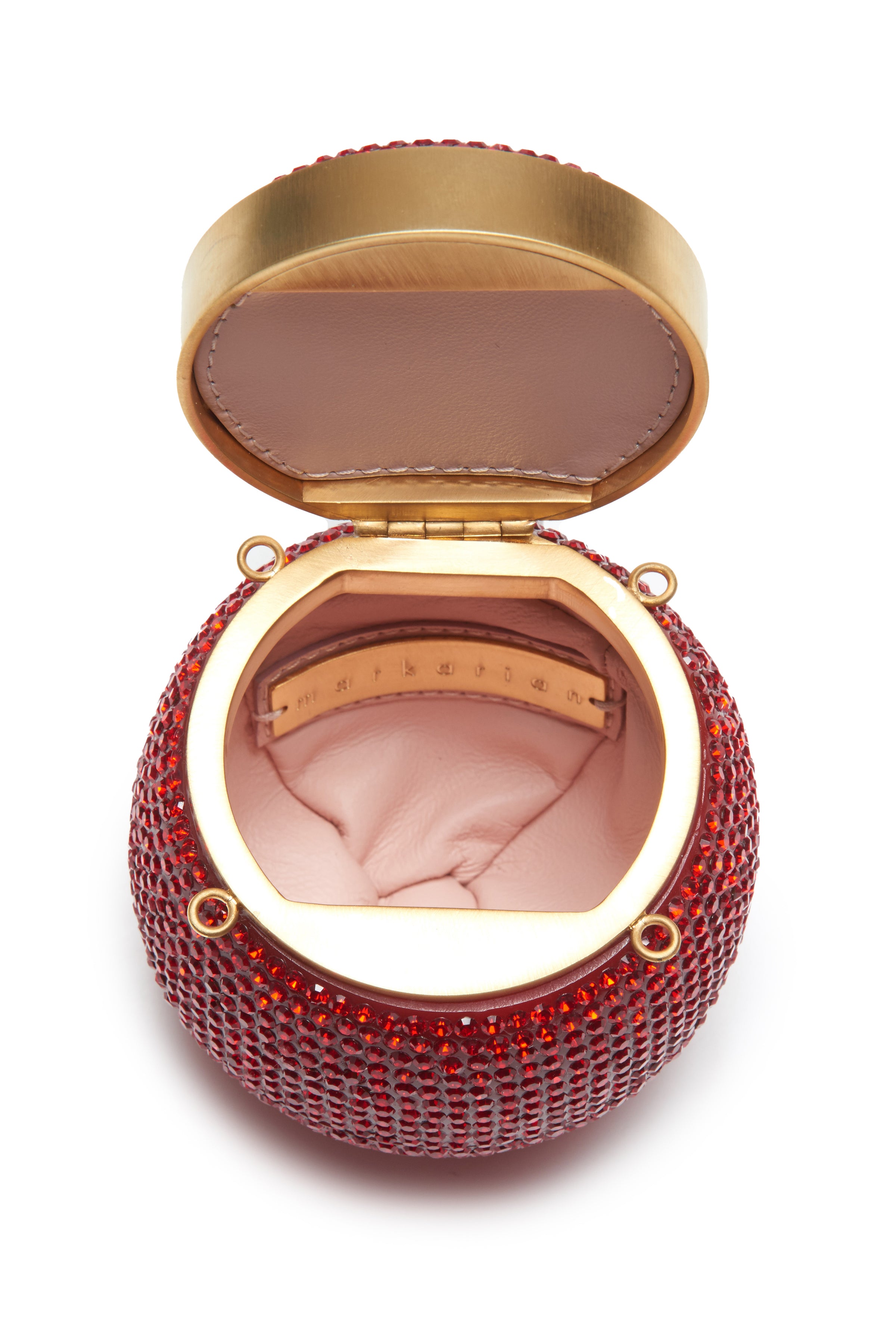 May Red and Gold Round Clutch